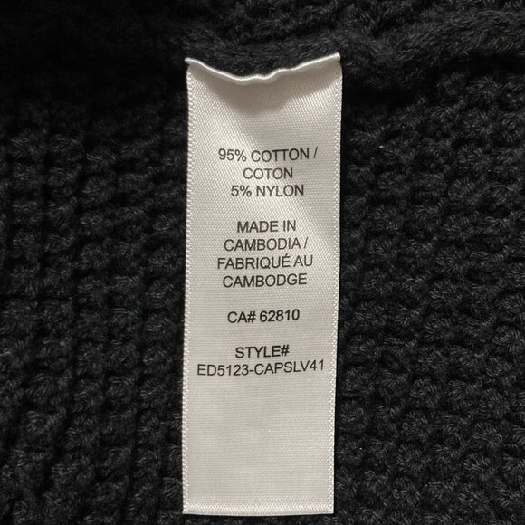 RICKI'S Vintage black cap sleeve knit top w/ scallop edges SMALL MEDIUM sweater - Picture 13 of 15